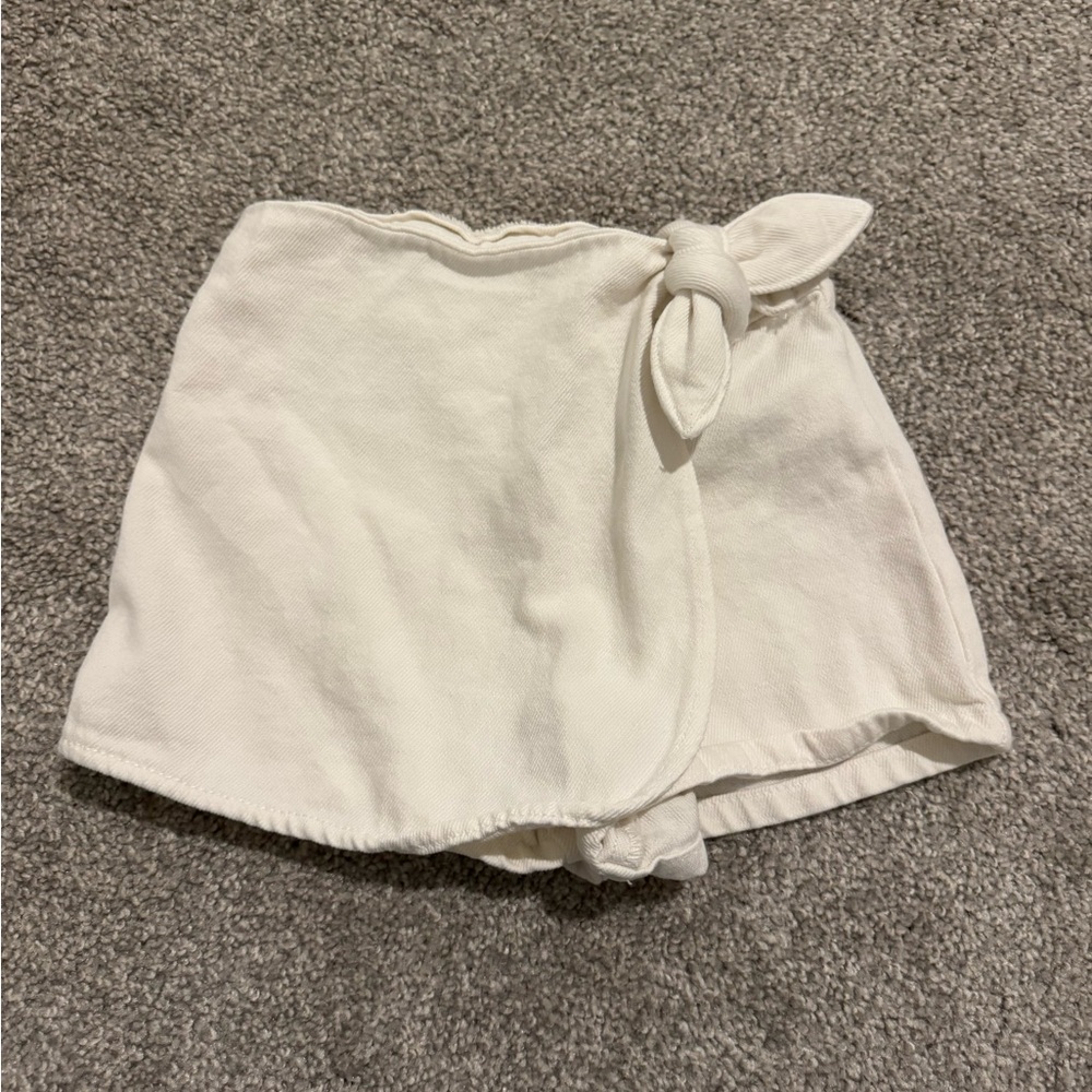 Girls white Jean skort